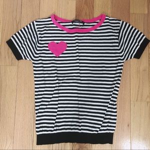Forever 21 striped heart egirl fashion shirt